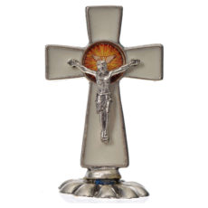 croce spirito santo da tavolo  smalto bianco cm 5,2x3,5