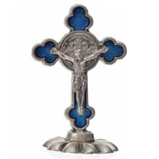 croce con base s.b. trilobata  smalto  blu