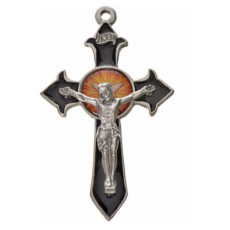 croce spirito santo Q smalto nero cm 4,5