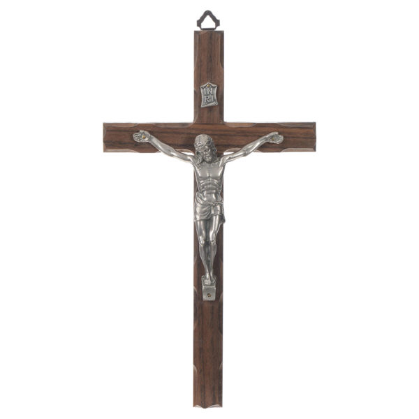 croce-legno-cristo-metallo-argentato-25-cm