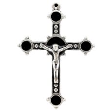 Croce Decorata Smalto Nero cm 5