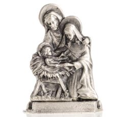Sacra Famiglia bassorilievo sagoma con base