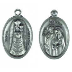 Madonna di Loreto Sacra Famiglia medaglia ovale 22 mm