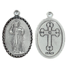 Gesù misericordioso cornice medaglia ovale 22 mm