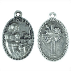 Madonna con Bambino medaglia ovale 22 mm