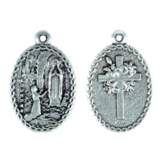 Madonna di Lourdes cornice medaglia 22 mm