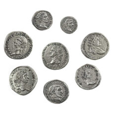 Monete Romane Imperiali placcate Argento - Set 8 Imperatori Antica Roma