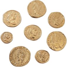 Monete Romane Imperiali placcate Oro - Set 8 Imperatori Antica Roma